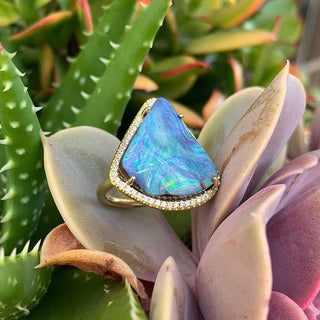Triangle Shaped Boulder Opal Mischa Ring